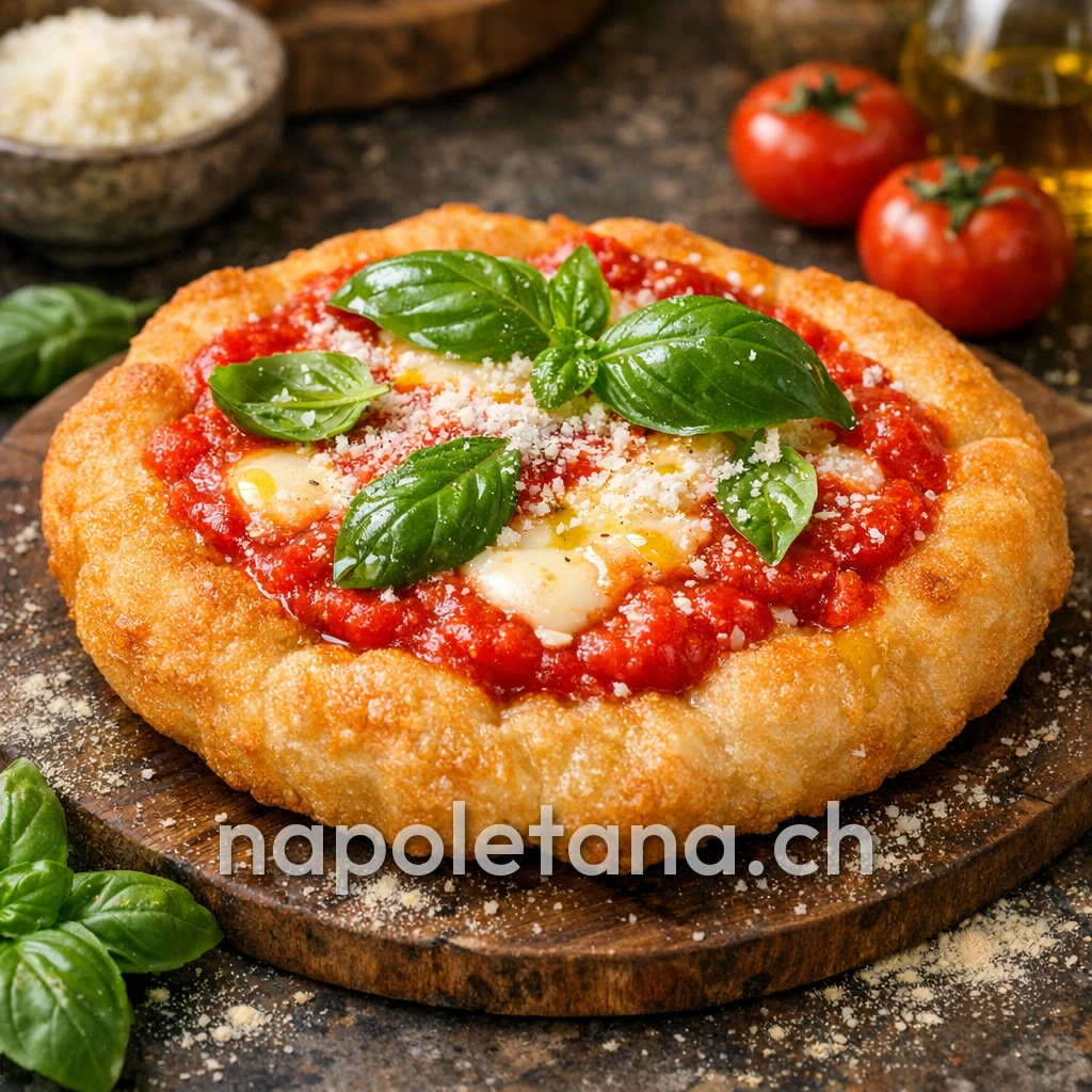 Montanara d'Oro – Fried Pizza with Provola and Basil